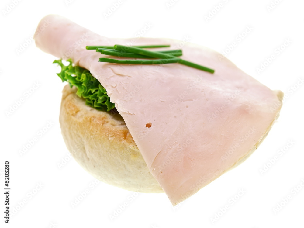belegte brötchen,baguette,putenschinken,salat belegte brötchen,baguette,putenschinken,salat