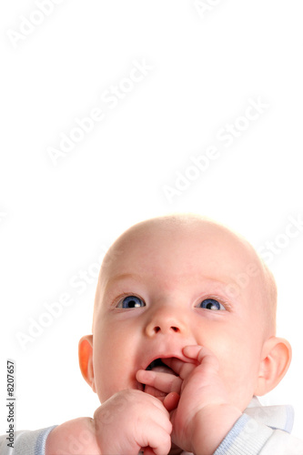 Cute happy curious baby