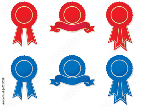 Rosettes and banners