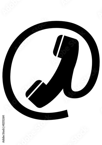 Symbole téléphone par internet (détouré)