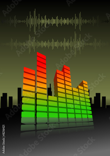 Vector illustration of an equalizer bar