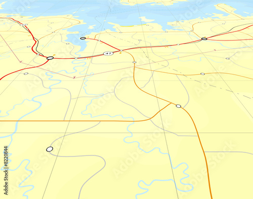 Angled map