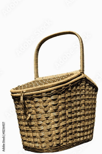 The basket for picnic,  isolated