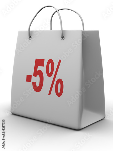 Shopping bag with percent