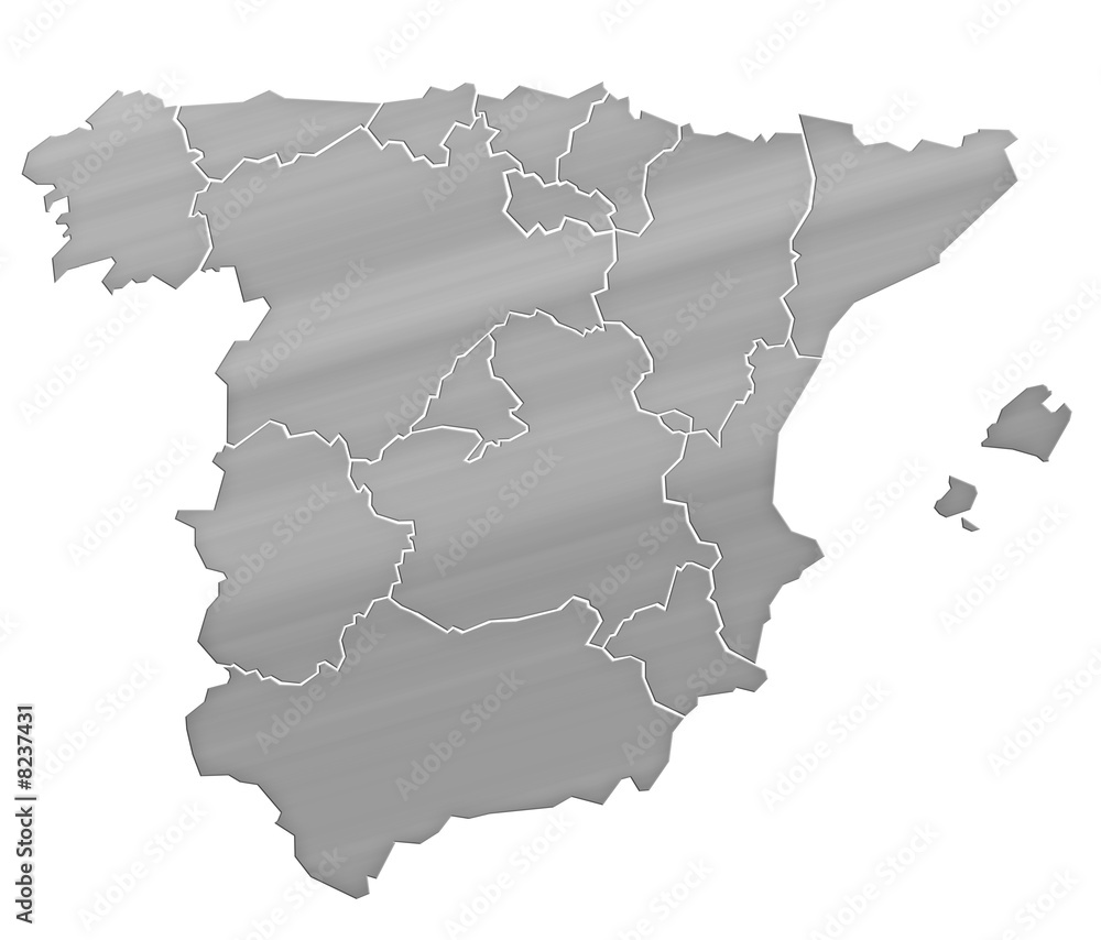 Carte Espagne Argent