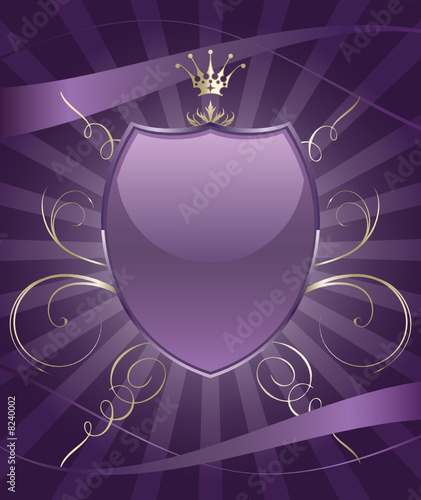 Beautiful brightly party shield emblem