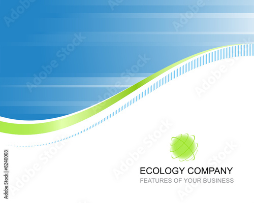 Ecology Company Template Background with Logo 
