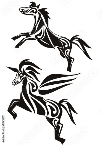 tattoo horse and unicorn