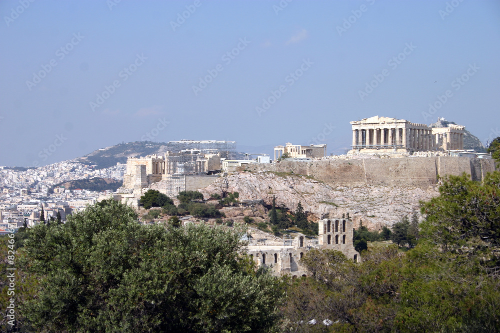 Naklejka premium Athens and the Acropolis