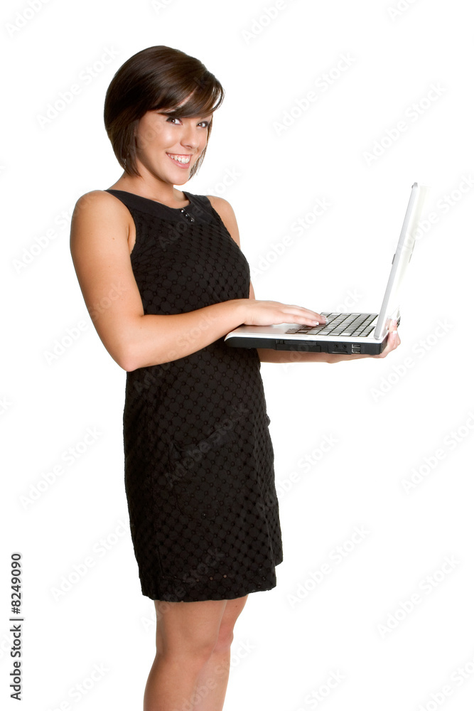 Naklejka premium Laptop Woman