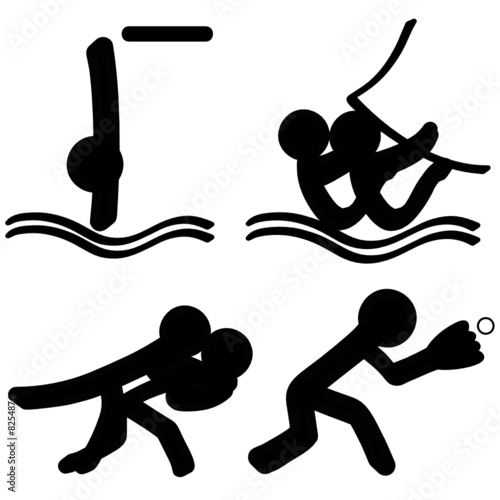 Sports Icons (Diving/Sailing/Judo/Softball)
