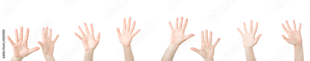 Hands open in prayer isolated on white background Hands open in prayer isolated on white background