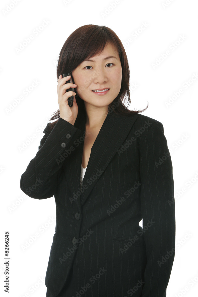 Asian Businesswoman With Mobile Phone Asian Businesswoman With Mobile Phone