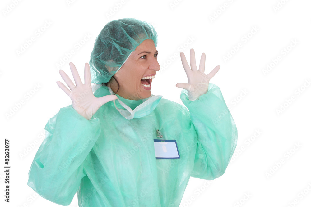 shouting shocked healthcare worker shouting shocked healthcare worker