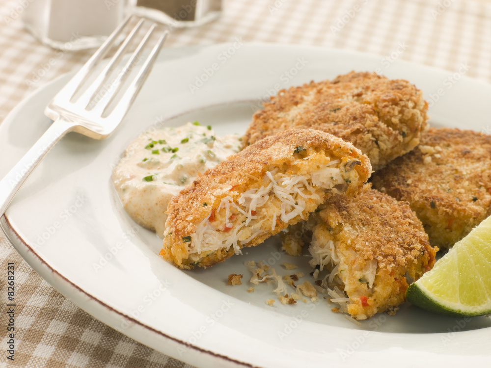 Maryland Crab Cakes with Curry Mayonnaise Maryland Crab Cakes with Curry Mayonnaise