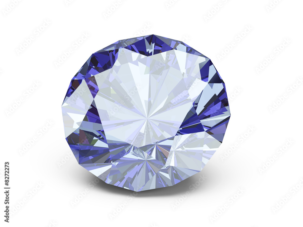 A close up of a diamond over a white background A close up of a diamond over a white background