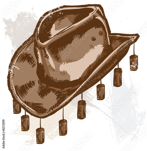 illustration of a cowboy or Australian style hat photo