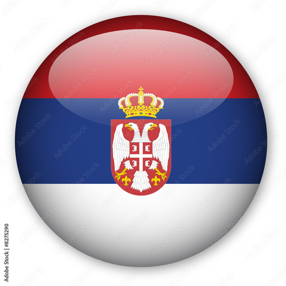 Serbian flag button Serbian flag button