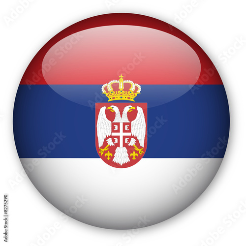 Fotografía Serbian flag button