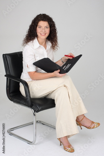 Businesswoman with briefcase