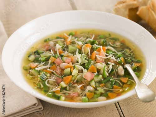 Bowl of Pistou Soup photo