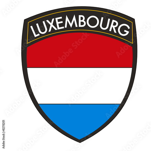 crest con bandiera tricolore lussemburgo