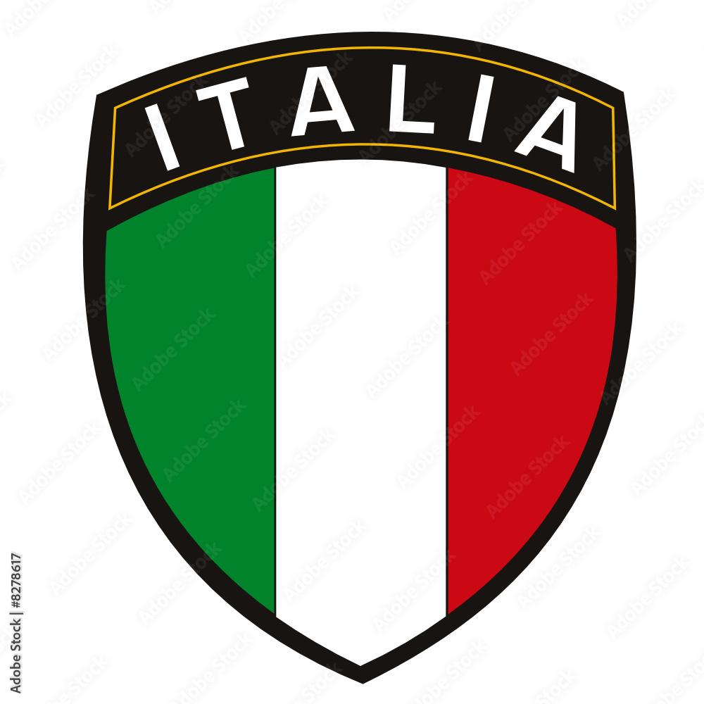 Logo bandiera italiana Stock Vector