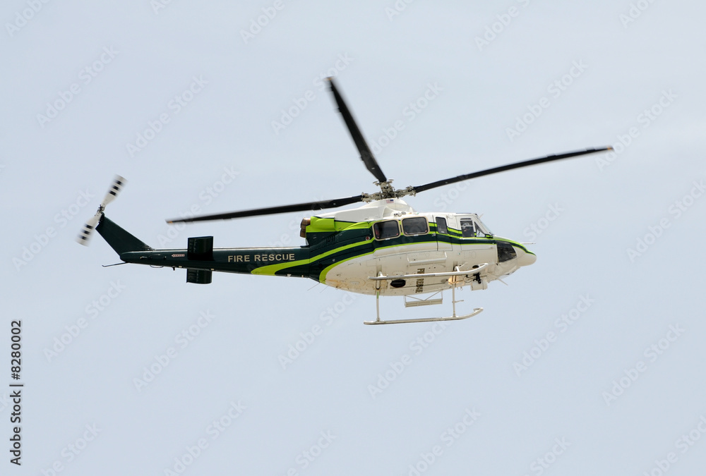 Fototapeta premium Fire rescue helicopter