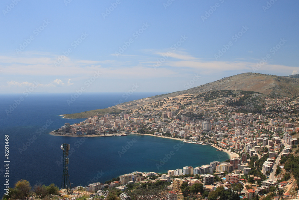 Overview on the city of Saranda in Albania