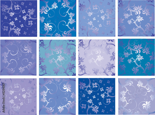 Set floral sample.Vector.
