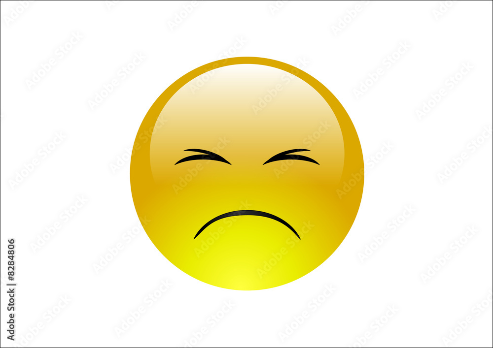 Fototapeta premium Aqua Emoticons - Sad 2