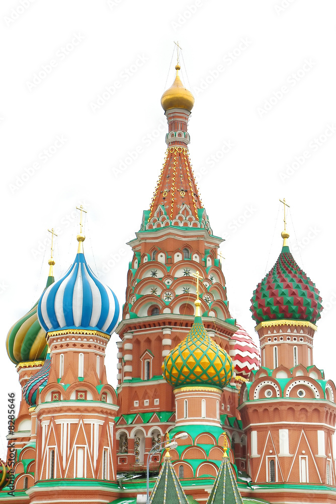 st basil cathedral over white, moscow, russia