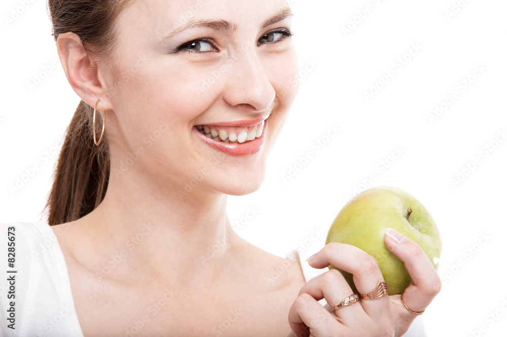 girl with apple girl with apple