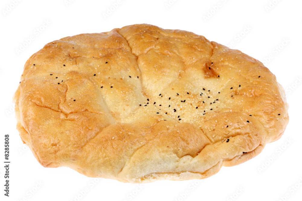 Flat bread on white. Flat bread on white.