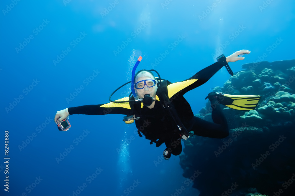 Flying diver