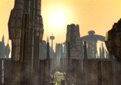 City futuristic landscape
