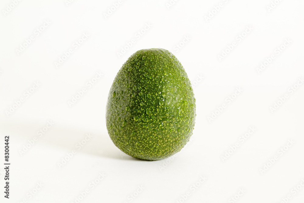 A closed up shot of an avocado isolated on white background A closed up shot of an avocado isolated on white background