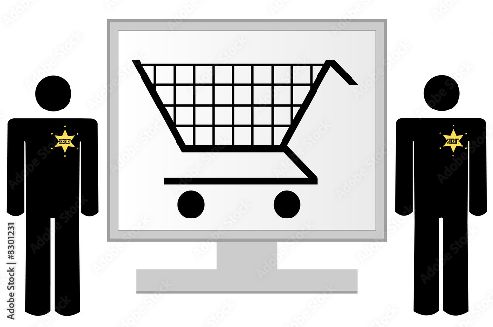 computer monitor with security for online shopping computer monitor with security for online shopping