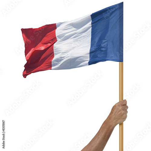 MAIN DRAPEAU FRANCAIS
