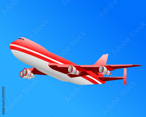 Roter Flieger im Himmel