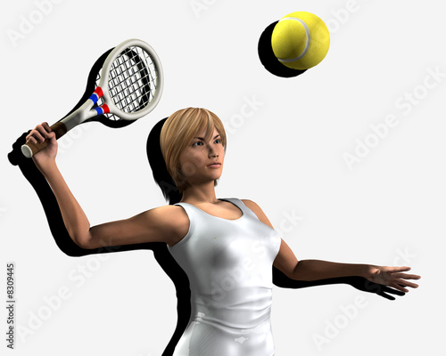 Women About To Hit Tennis Ball 6 © chrisharvey