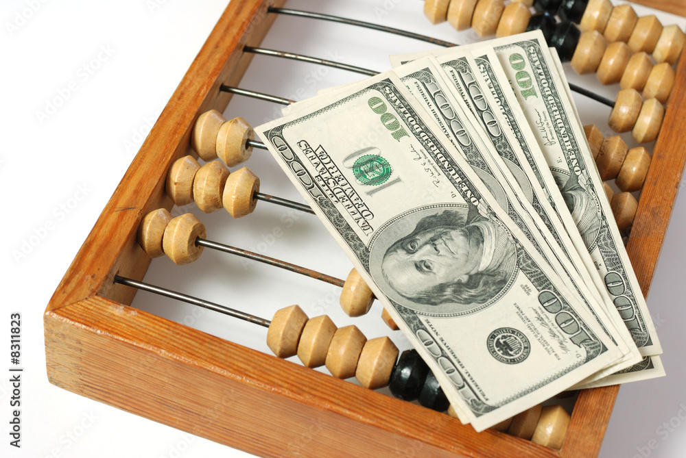 abacus and dollars