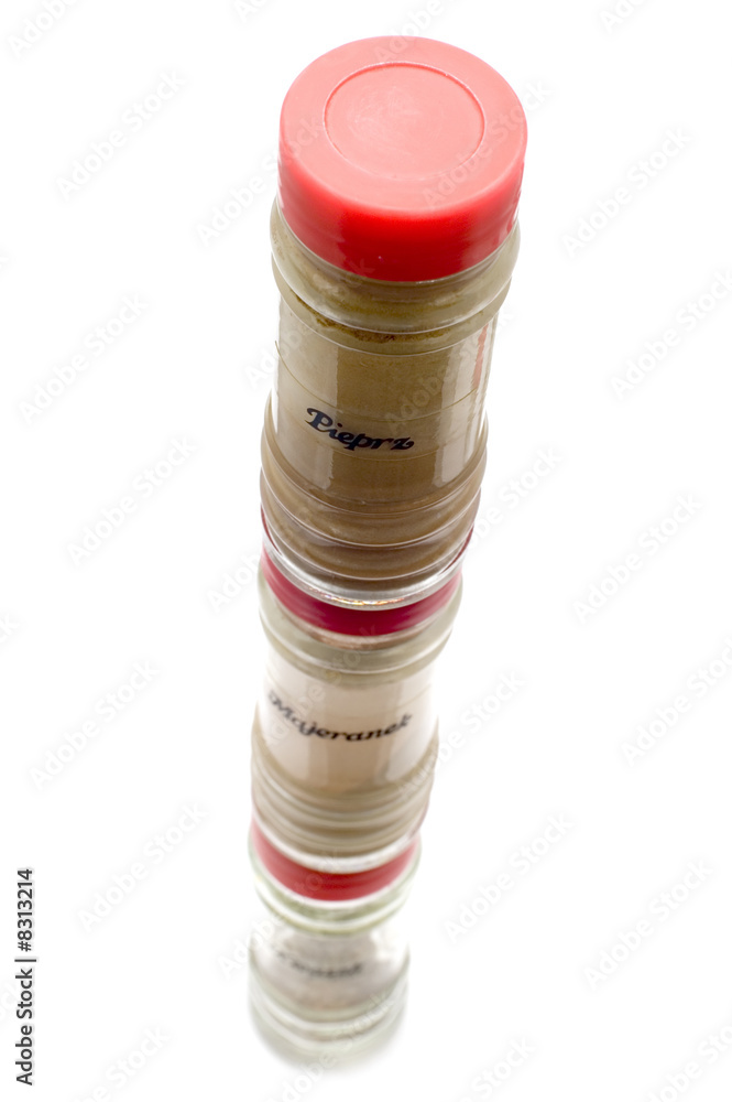 seasoning in jar on white seasoning in jar on white
