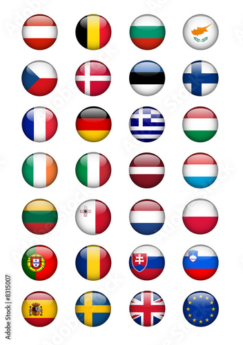 EU Flags poster (portrait) © treenabeena