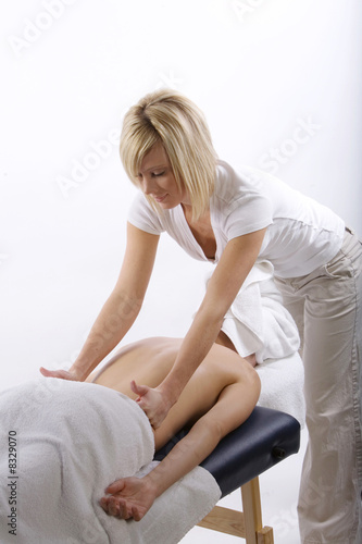 Massage therapist giving a massage