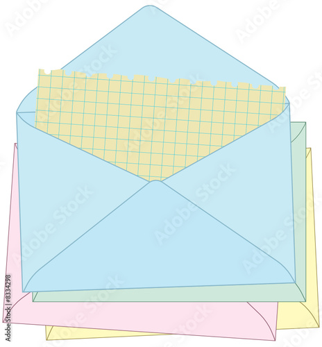 Sending my mail. Vector illustration. On white background.