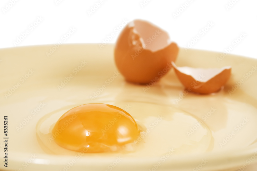 cracked raw egg cracked raw egg
