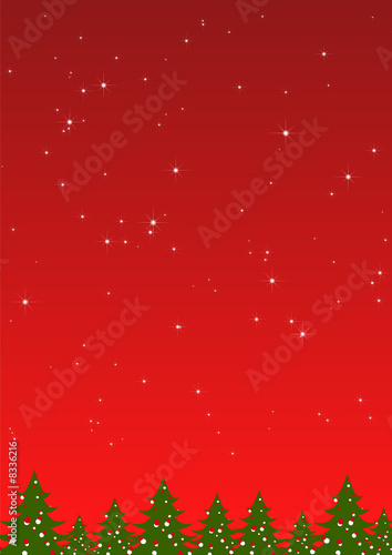 Abstract christmas landscape