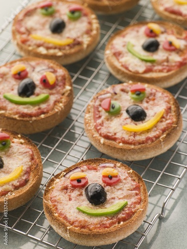Smiley Faced Pizza Muffins photo