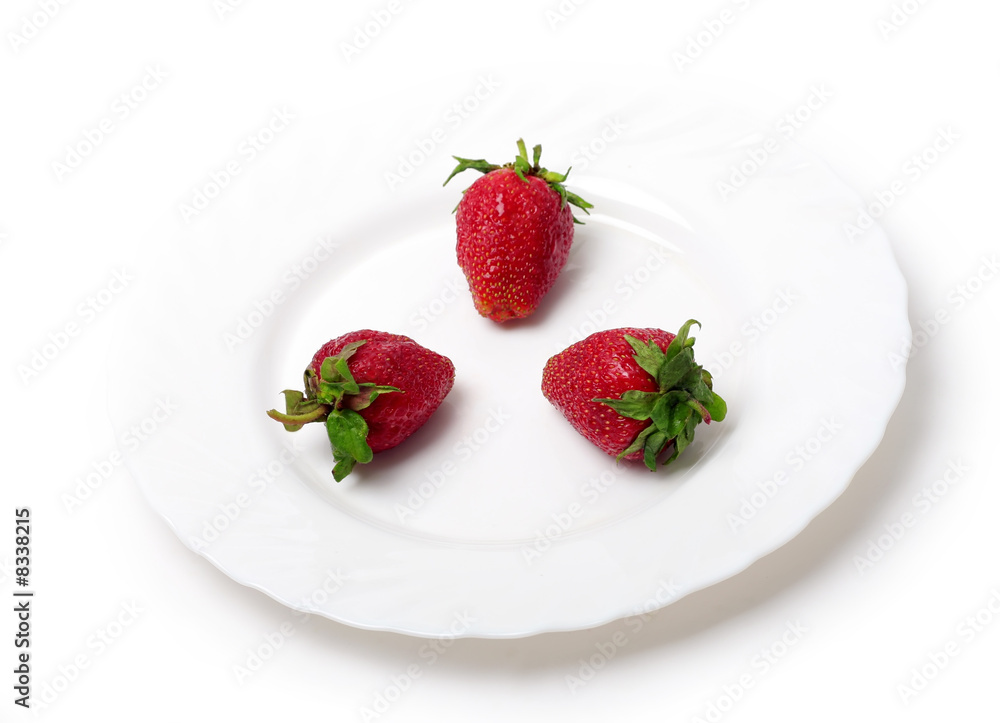 Three strawberries Three strawberries